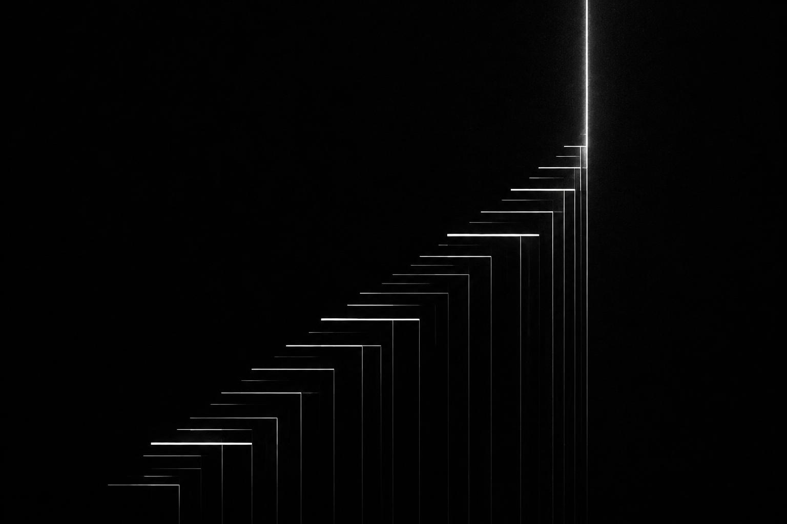 Gradini di luce ascendenti: misurazione e crescita